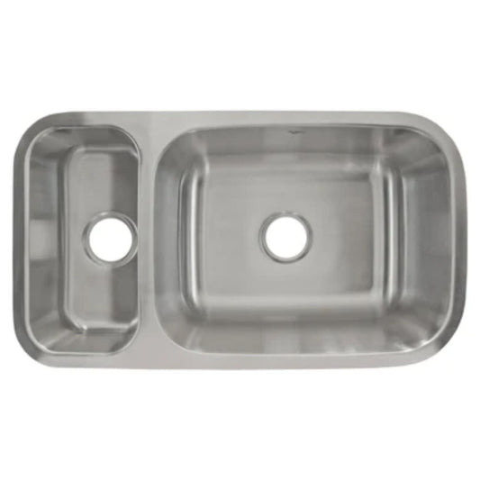 LessCare Undermount Stainless Steel Double Basin Kitchen Sink - L204R