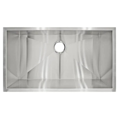 LessCare Zero-Radius Undermount Stainless Steel Single Basin Kitchen Sink - LP2