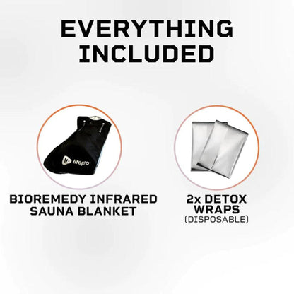 LifePro Fitness BioRemedy 31" x 71" Black Infrared Sauna Blanket