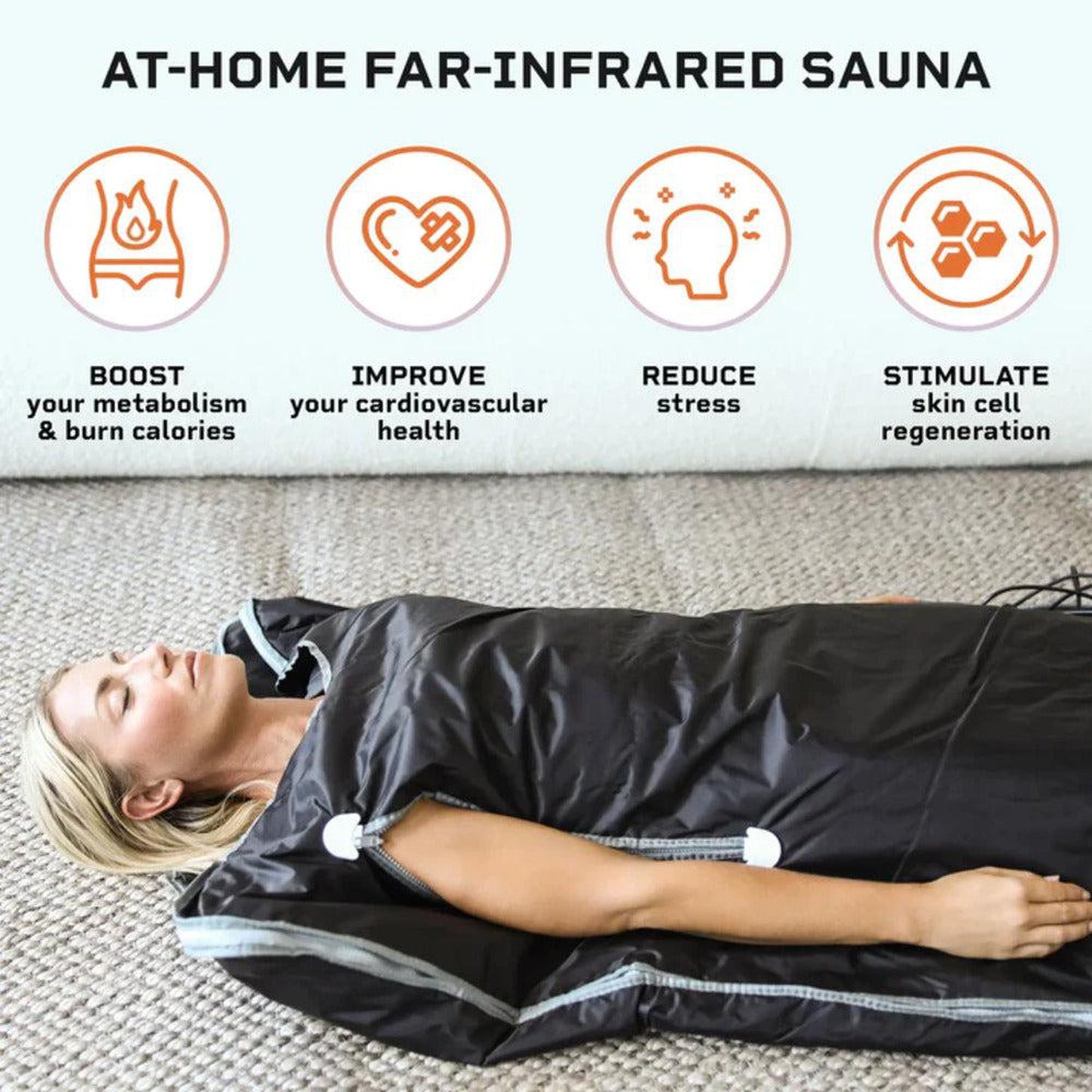 LifePro Fitness BioRemedy 31" x 71" Black Infrared Sauna Blanket