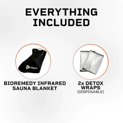 LifePro Fitness BioRemedy 36" x 76" Grey Infrared Sauna Blanket