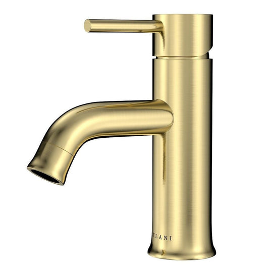 Lulani Aruba Champagne Gold 1.2 GPM Stainless Steel Construction Single Hole Faucet With Drain Assembly