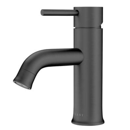 Lulani Aruba Gun Metal 1.2 GPM Stainless Steel Construction Single Hole Faucet With Drain Assembly
