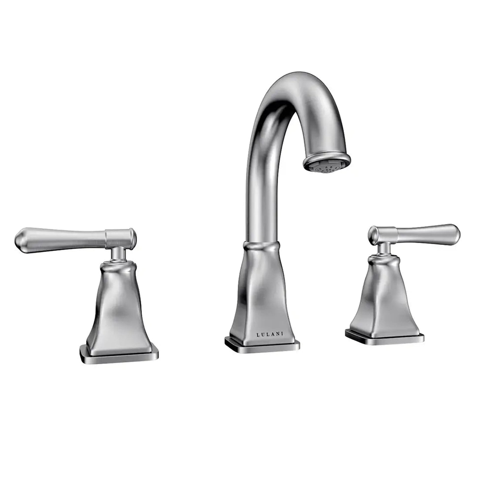 Lulani Aurora Brushed Nickel 1.2 GPM Double Handle Widespread Brass Faucet With Drain Assembly