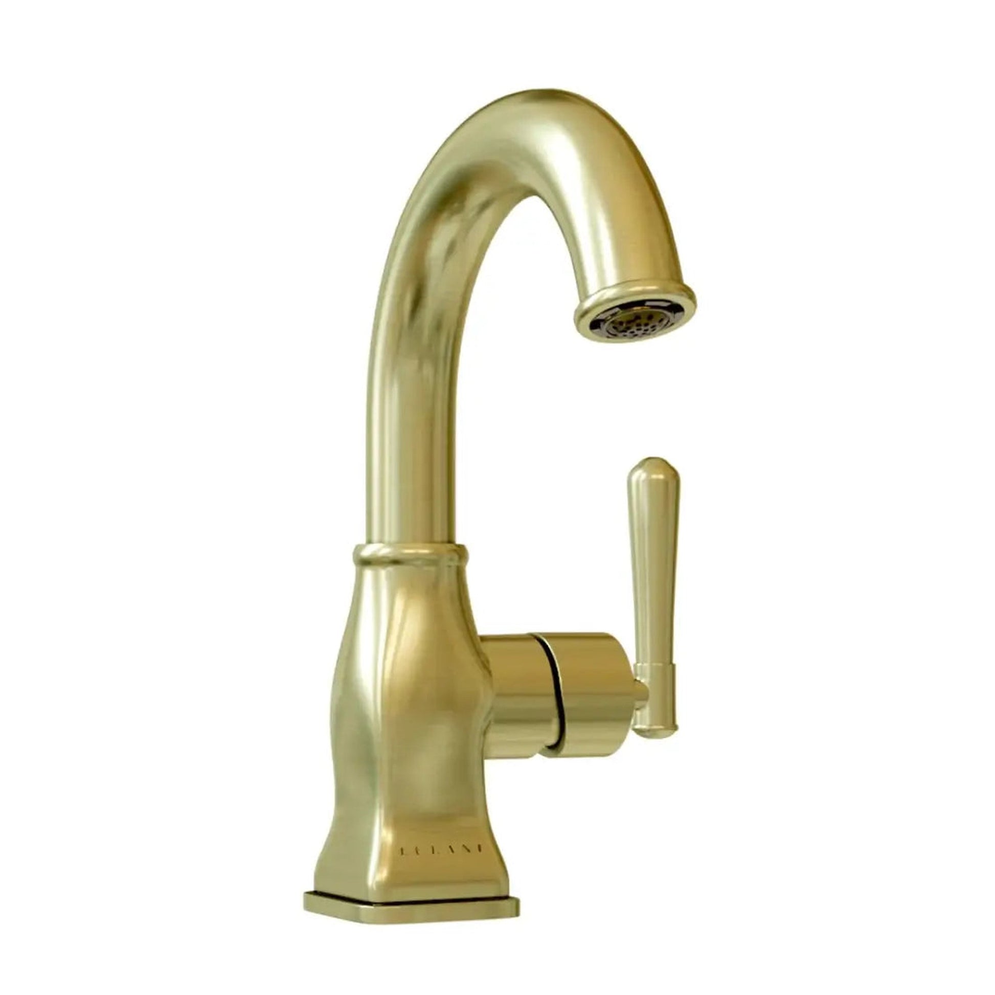 Lulani Aurora Champagne Gold 1.2 GPM Single Hole 1-Handle Brass Faucet With Drain Assembly