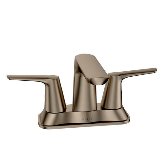 Lulani Bora Bora Brushed Nickel 1.2 GPM Two Handle Centerset Faucet With Drain Assembly