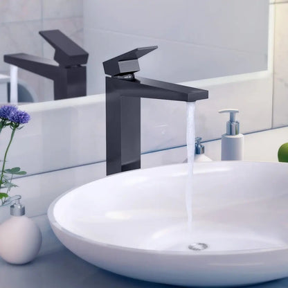 Lulani Boracay Gun Metal 1.2 GPM Single Handle Vessel Sink Brass Faucet With Drain Assembly