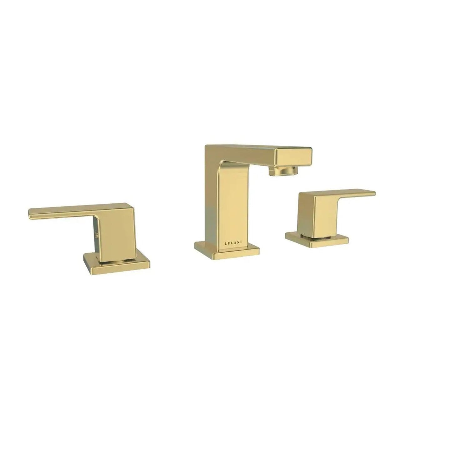 Lulani Capri Champagne Gold 1.2 GPM 2-Lever Handle 3-Hole Widespread Brass Faucet With Drain Assembly