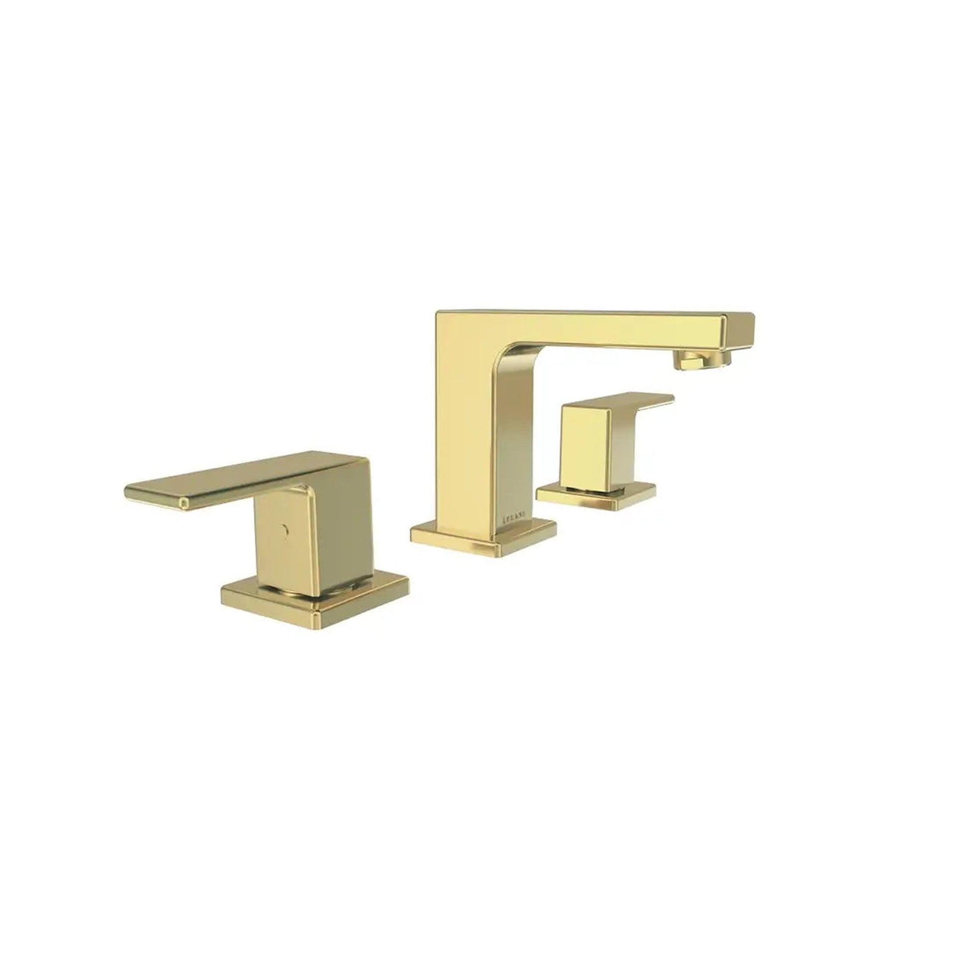 Lulani Capri Champagne Gold 1.2 GPM 2-Lever Handle 3-Hole Widespread Brass Faucet With Drain Assembly