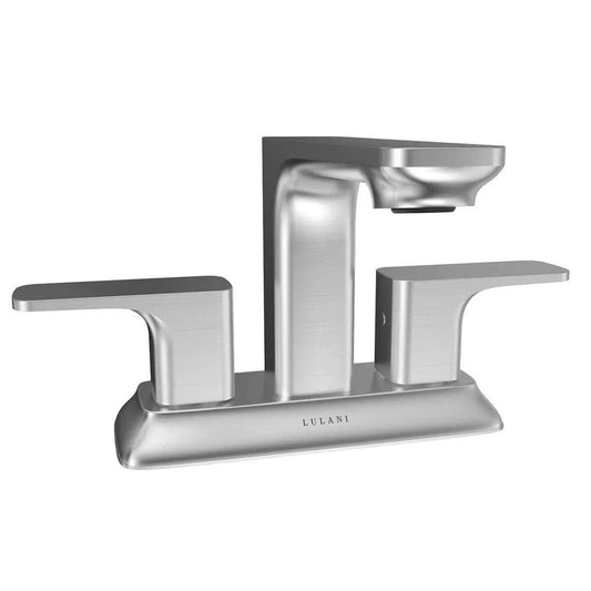 Lulani Corsica Brushed Nickel 1.2 GPM Two Handle Centerset Faucet With Drain Assembly