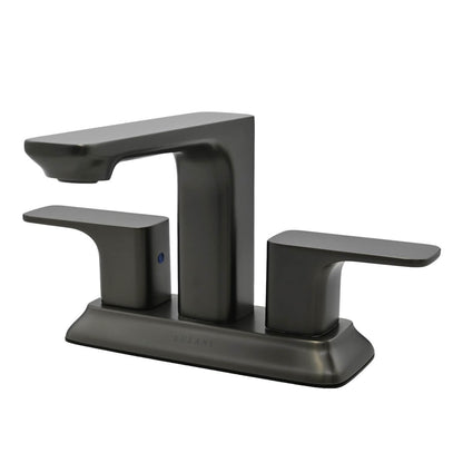 Lulani Corsica Gun Metal 1.2 GPM Two Handle Centerset Faucet With Drain Assembly