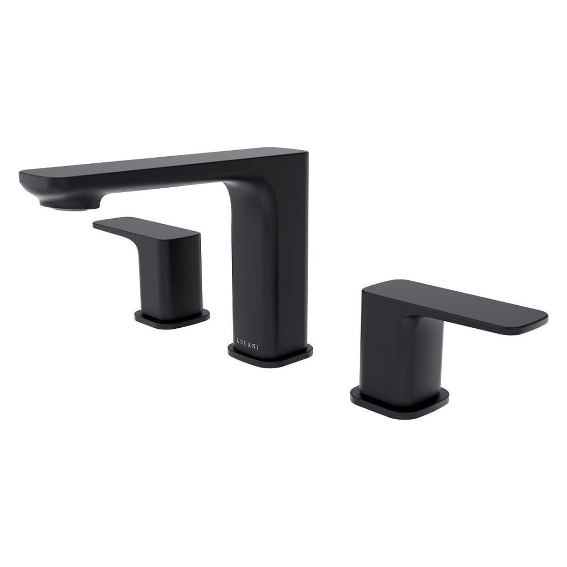 Lulani Corsica Matte Black 1.2 GPM Two Handle Widespread Faucet With Drain Assembly