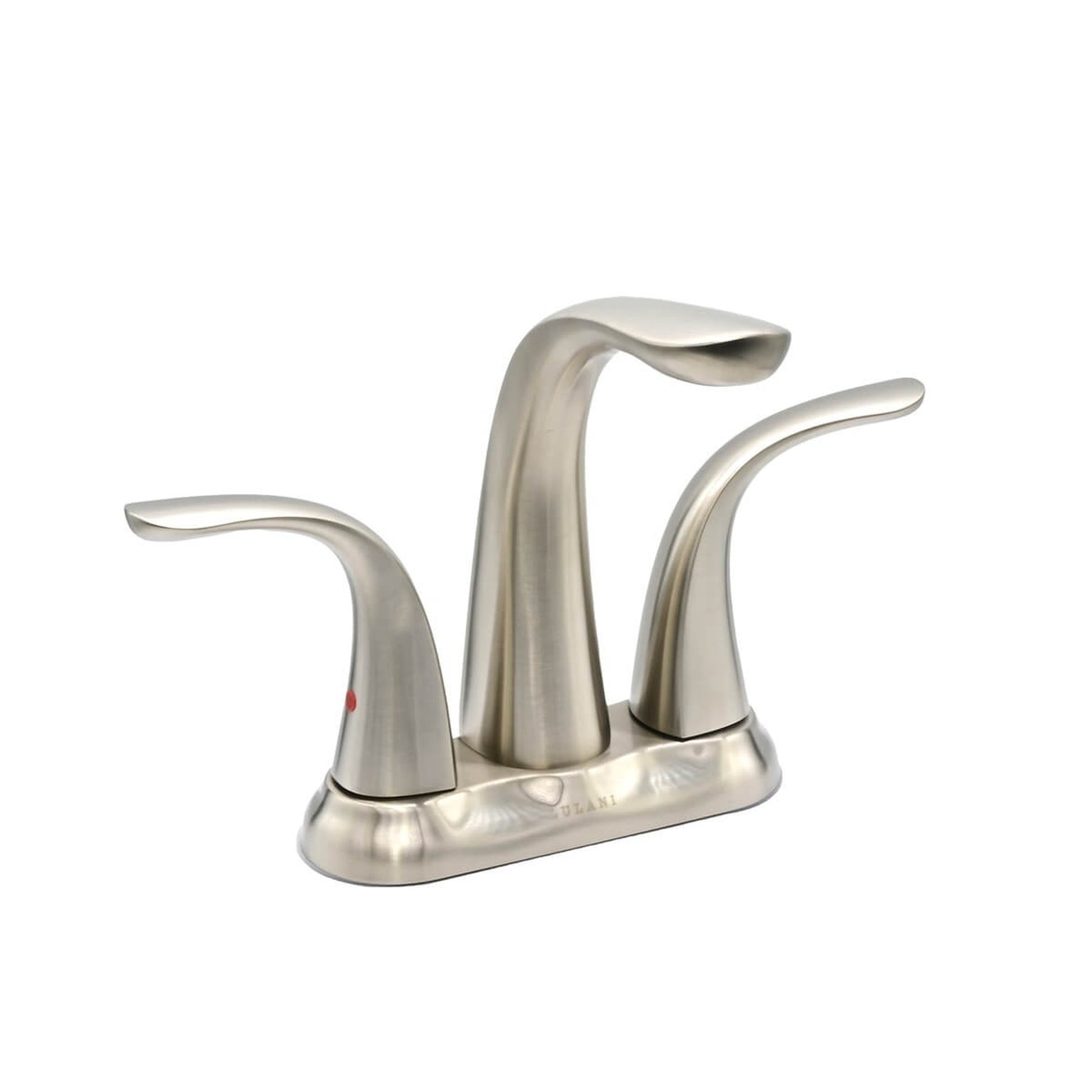 Lulani Kauai Brushed Nickel 4" Centerset Two Handle Faucet With Drain Assembly