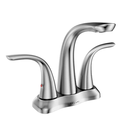 Lulani Kauai Chrome 4" Centerset Two Handle Faucet With Drain Assembly