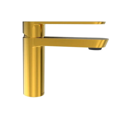 Lulani Yasawa Brushed Gold 1.2 GPM Single Hole Stainless Steel Faucet With Drain Assembly