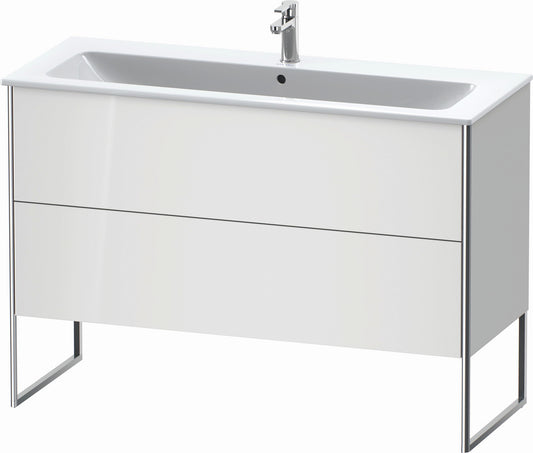 Duravit XSquare 48" White High Gloss Two Drawer Floorstanding Vanity Unit (XS444808585)