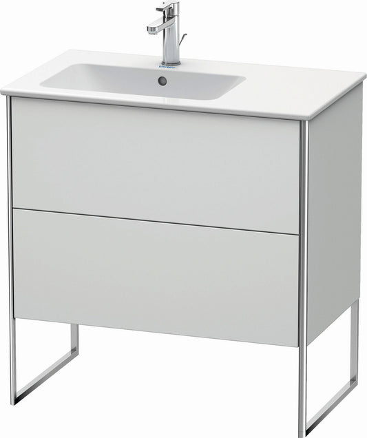 Duravit XSquare 32" White Satin Matt Two Drawer Floorstanding Vanity Unit (XS445003636)