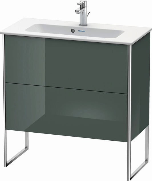 Duravit XSquare 32" Dolomite Gray Two Drawer Floorstanding Vanity Unit (XS445503838)