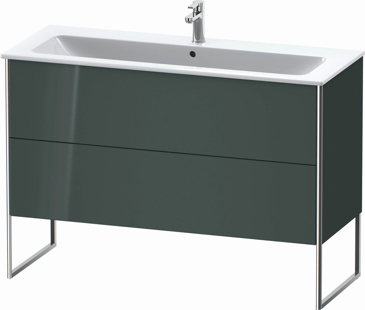 Duravit XSquare 48" Dolomite Gray Two Drawer Floorstanding Vanity Unit (XS444803838)