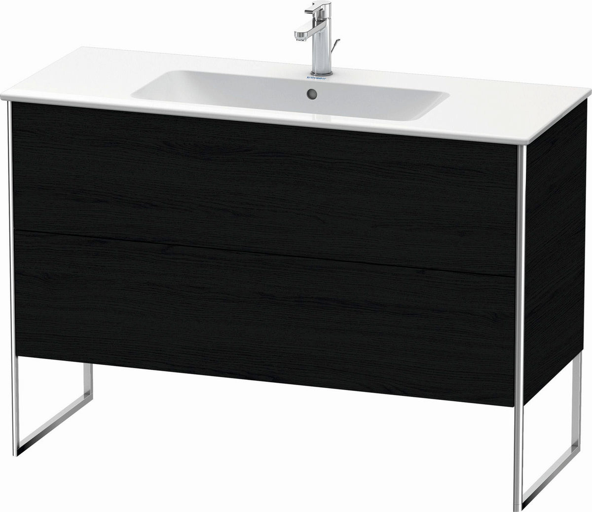 Duravit XSquare 48" Oak Black Two Drawer Floorstanding Vanity Unit (XS444801616)