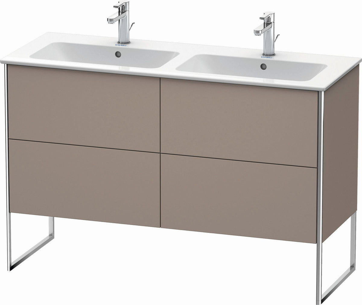Duravit XSquare 50" Basalt Two Drawer Floorstanding Vanity Unit (XS444904343)