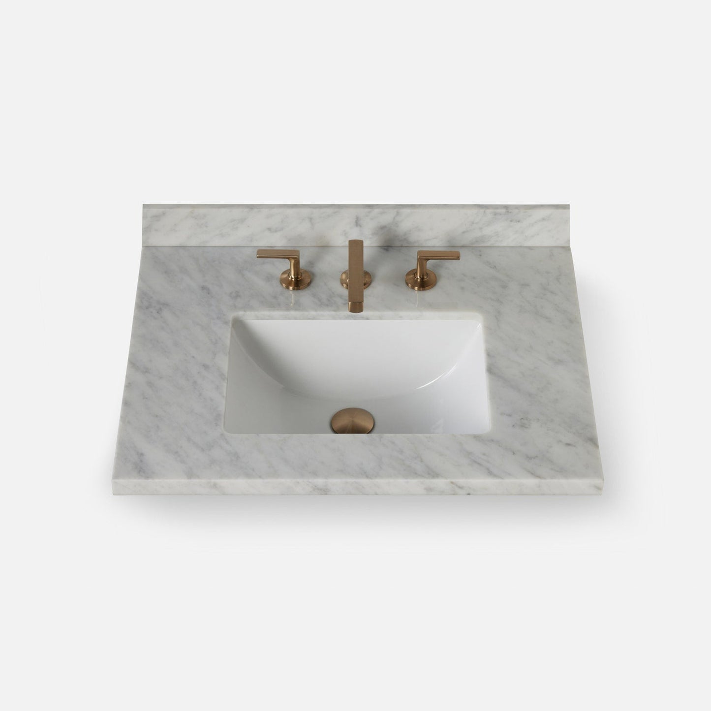 Made Goods 28" 8" Widespread Carrara White Marble Vanity Top