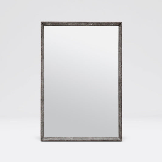 Made Goods David 26" x 38" Rectangular Cool Gray Realistic Faux Shagreen Mirror