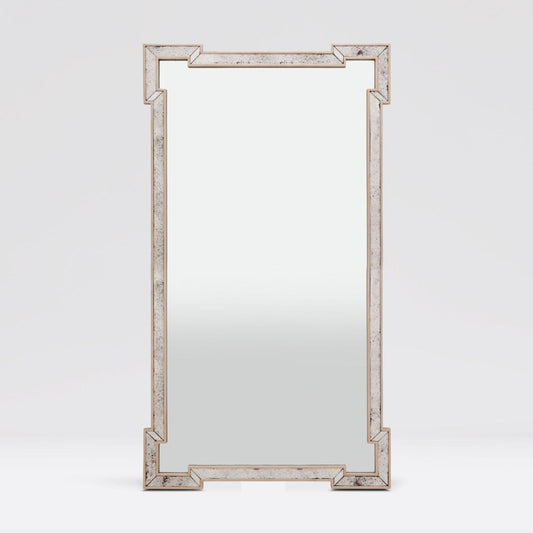 Made Goods Norma 30" x 52" Antiqued Mirror/Palladian Silver Oak Mirror
