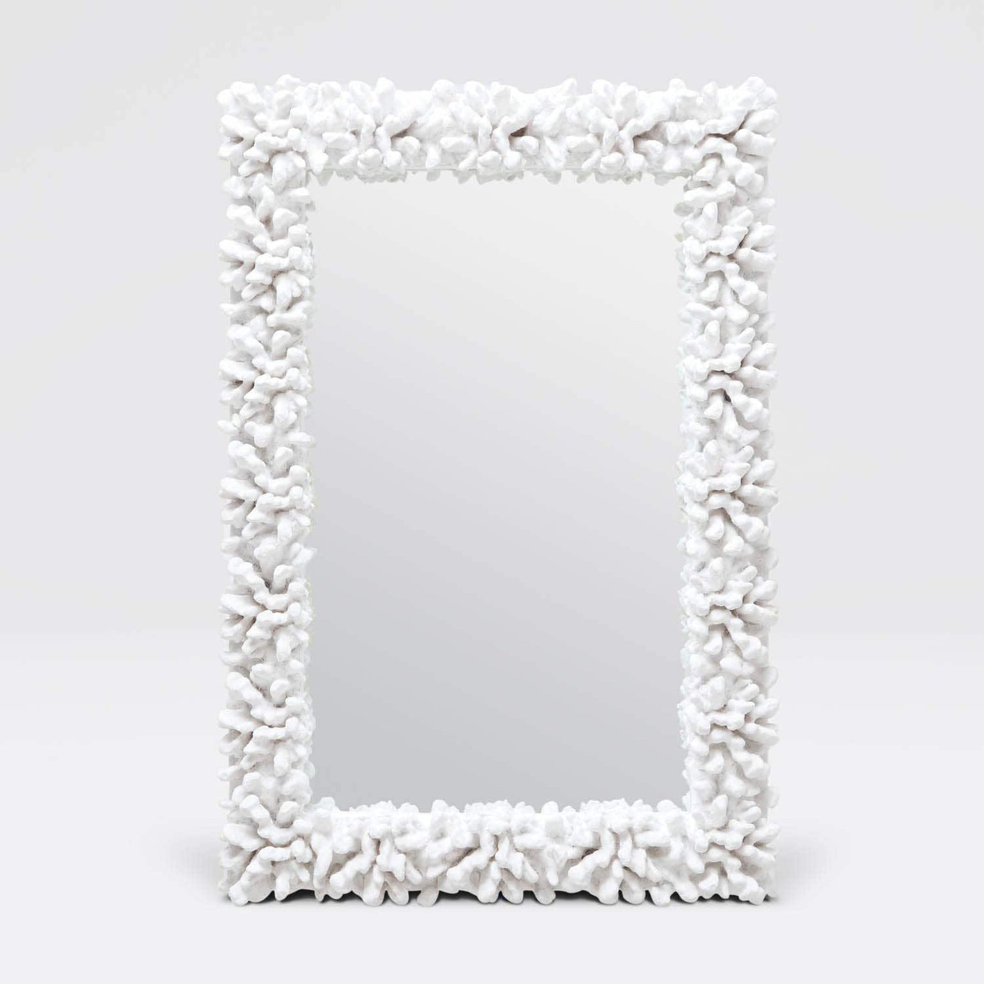 Made Goods Ophelia 26" x 39" Rectangle White Faux Coral Mirror