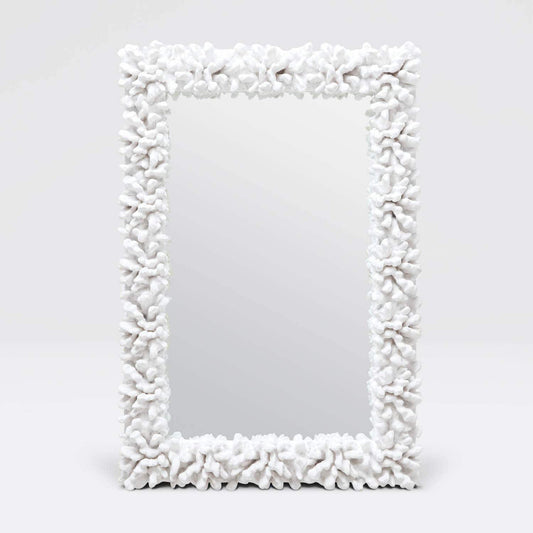 Made Goods Ophelia 26" x 39" Rectangle White Faux Coral Mirror