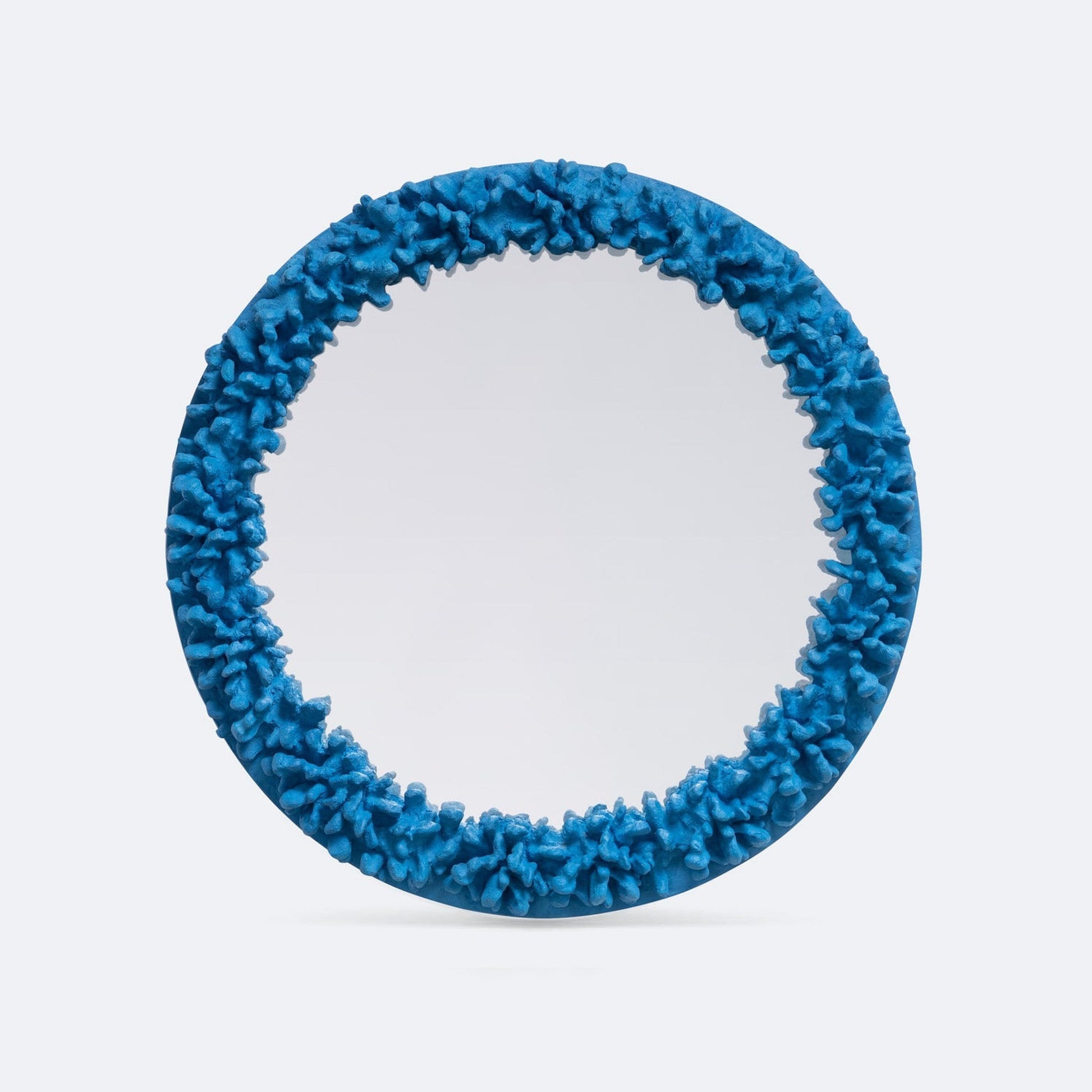 Made Goods Ophelia 32" Round Blue Faux Coral Mirror
