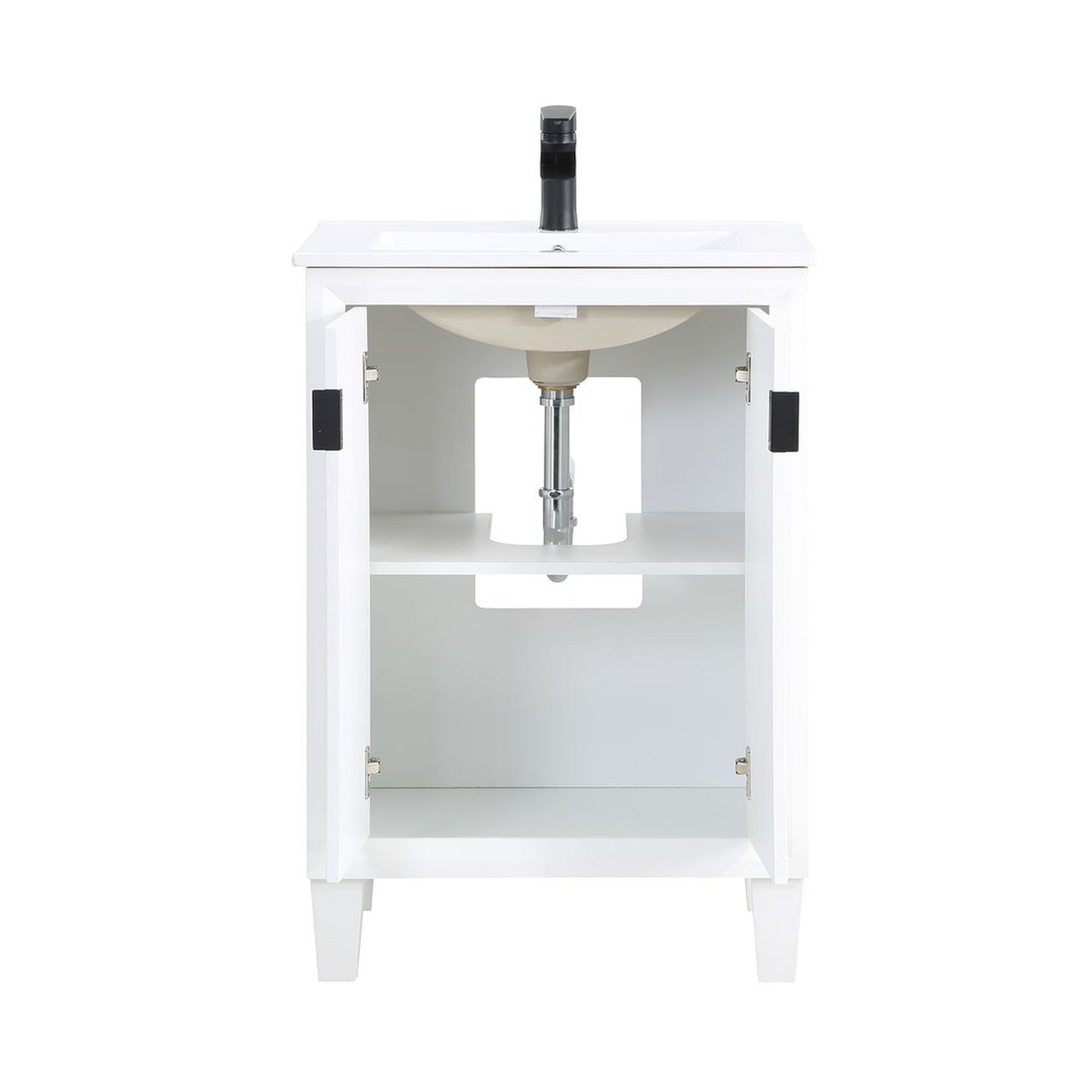 Manhattan Comfort Hyde 24" Bathroom Vanity Sink In White