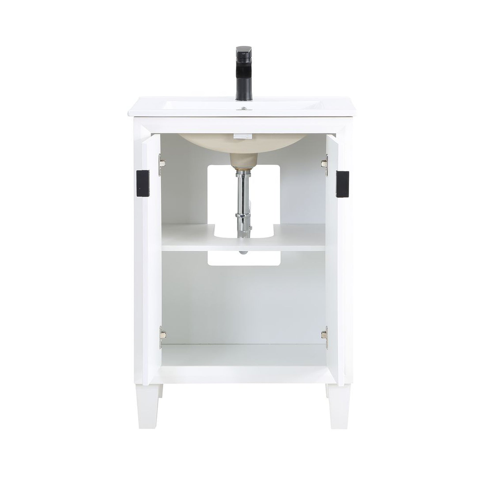 Manhattan Comfort Hyde 24" Bathroom Vanity Sink In White