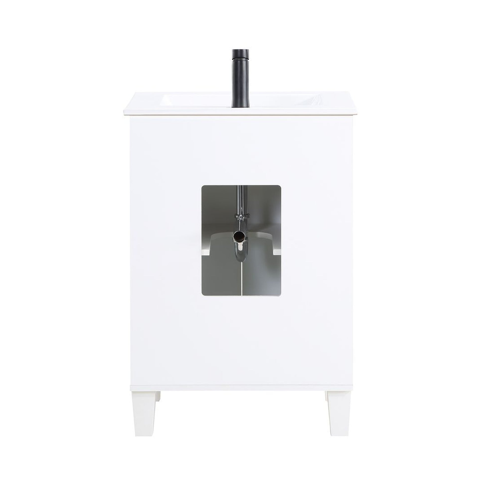 Manhattan Comfort Hyde 24" Bathroom Vanity Sink In White