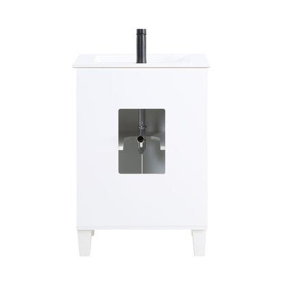 Manhattan Comfort Hyde 24" Bathroom Vanity Sink In White