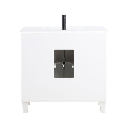 Manhattan Comfort Hyde 36" Bathroom Vanity Sink In White