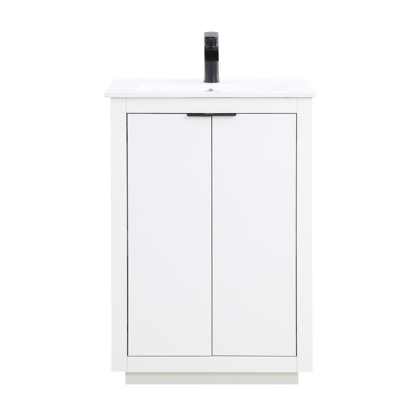 Manhattan Comfort Malverne 24" Bathroom Vanity Sink In White