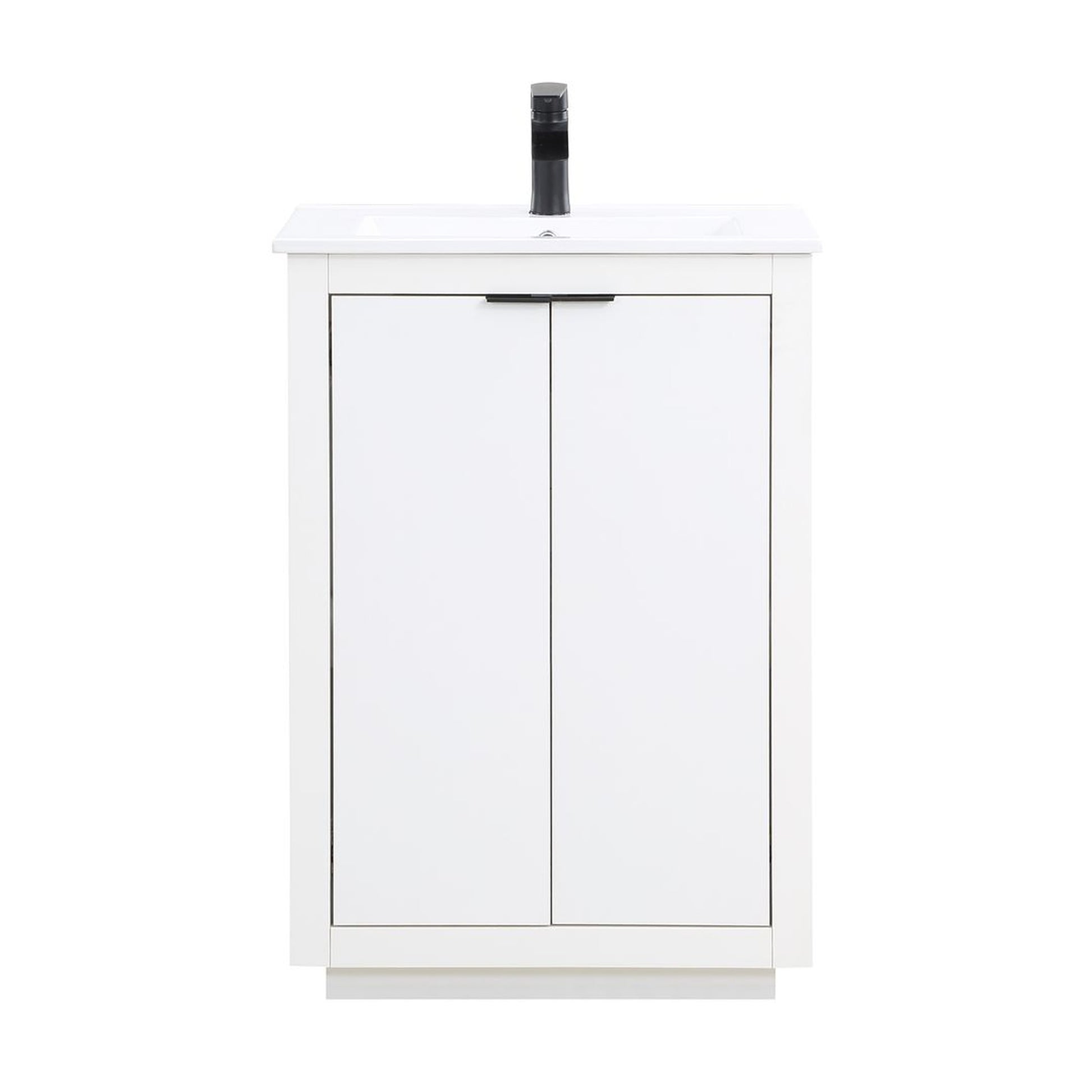 Manhattan Comfort Malverne 24" Bathroom Vanity Sink In White