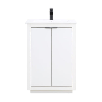 Manhattan Comfort Malverne 24" Bathroom Vanity Sink In White