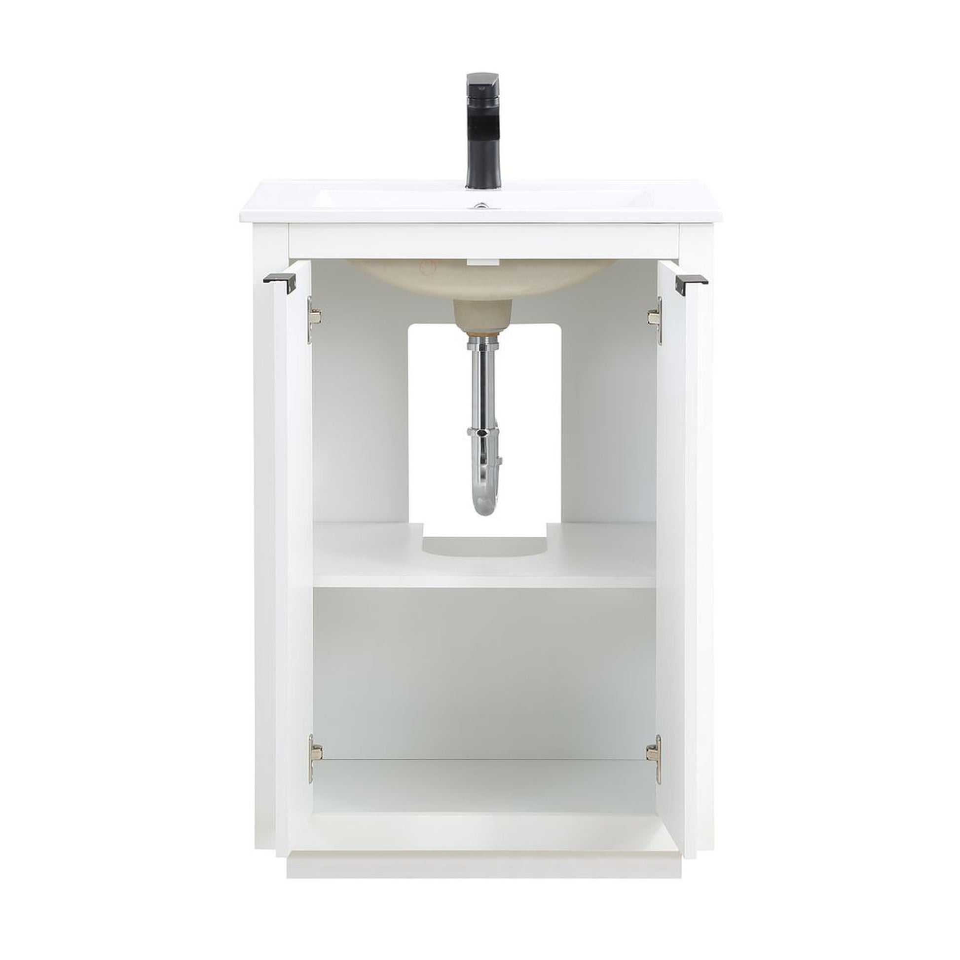 Manhattan Comfort Malverne 24" Bathroom Vanity Sink In White