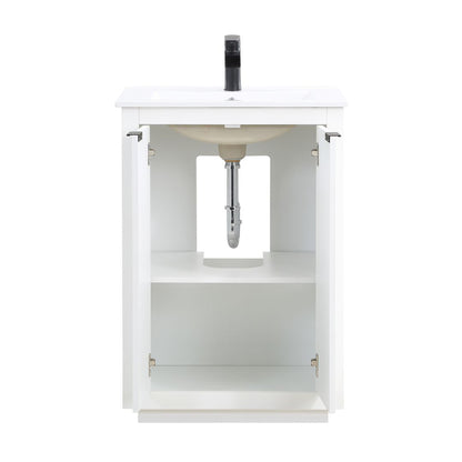 Manhattan Comfort Malverne 24" Bathroom Vanity Sink In White