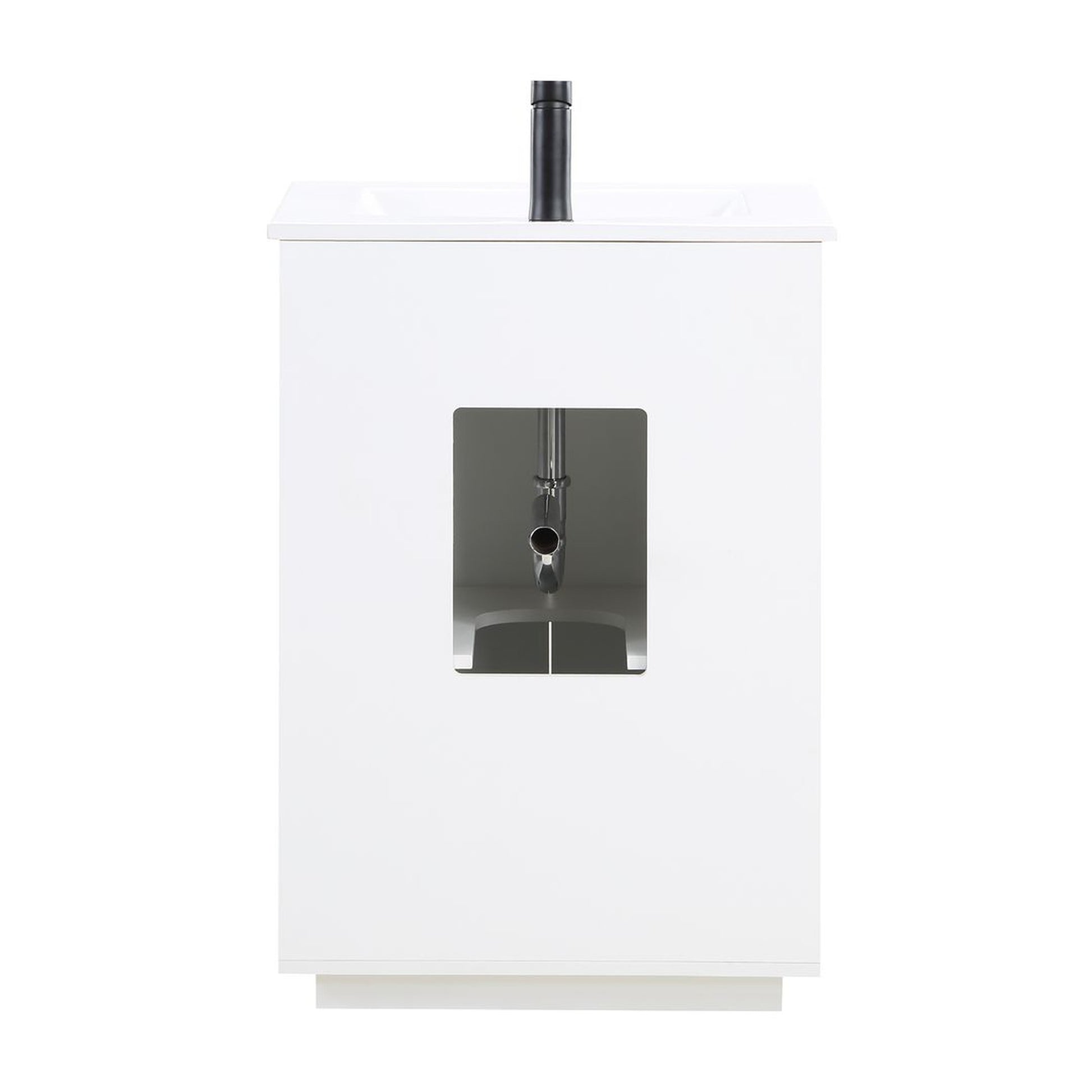 Manhattan Comfort Malverne 24" Bathroom Vanity Sink In White