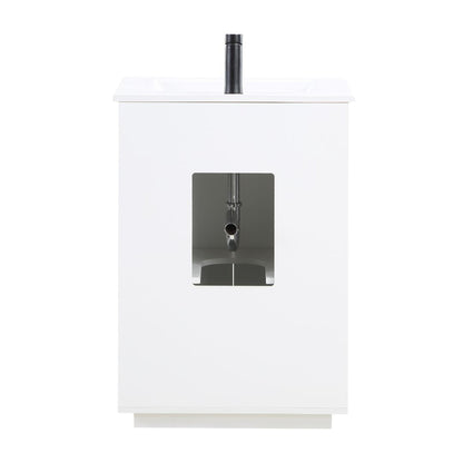 Manhattan Comfort Malverne 24" Bathroom Vanity Sink In White