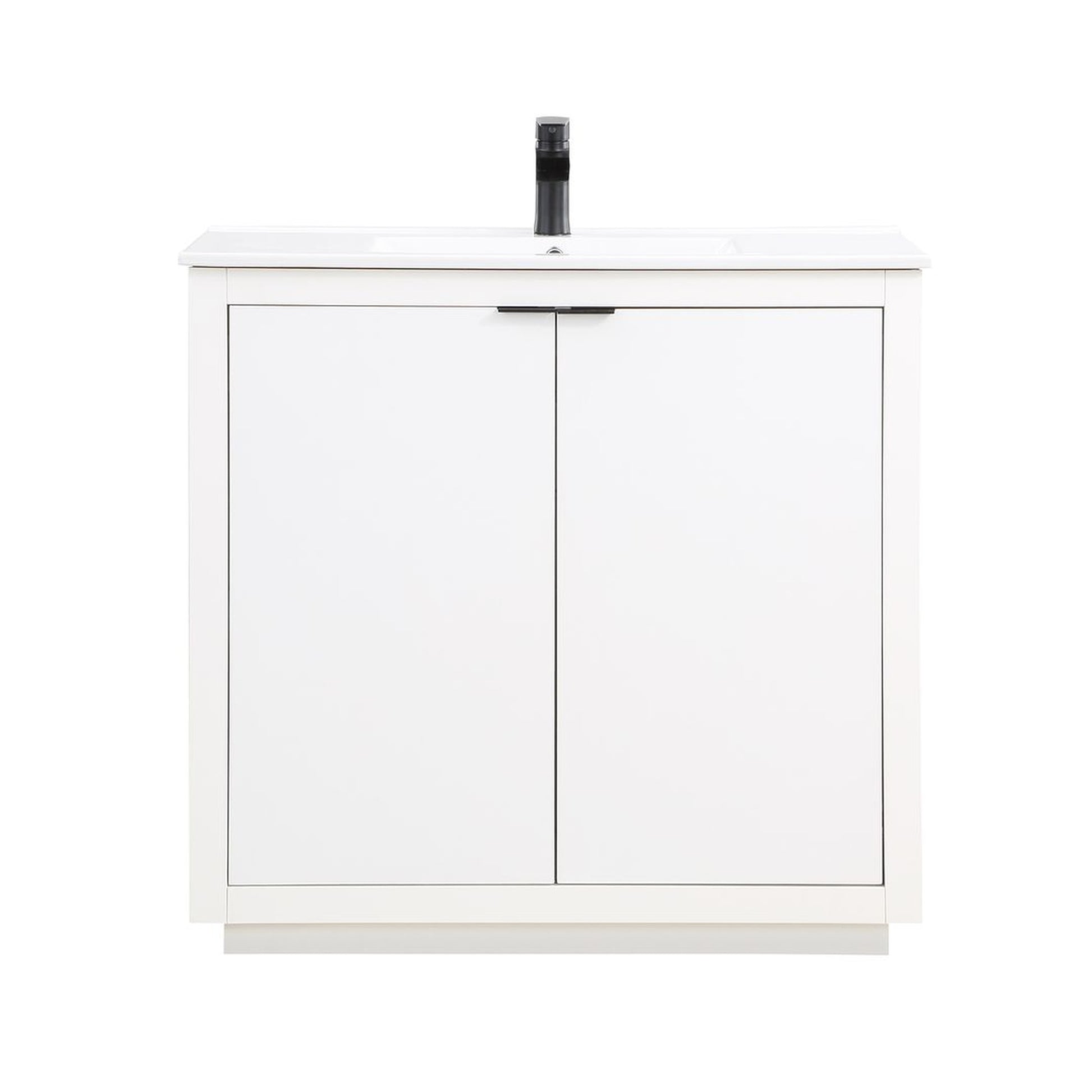 Manhattan Comfort Malverne 36" Bathroom Vanity Sink In White