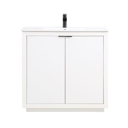 Manhattan Comfort Malverne 36" Bathroom Vanity Sink In White