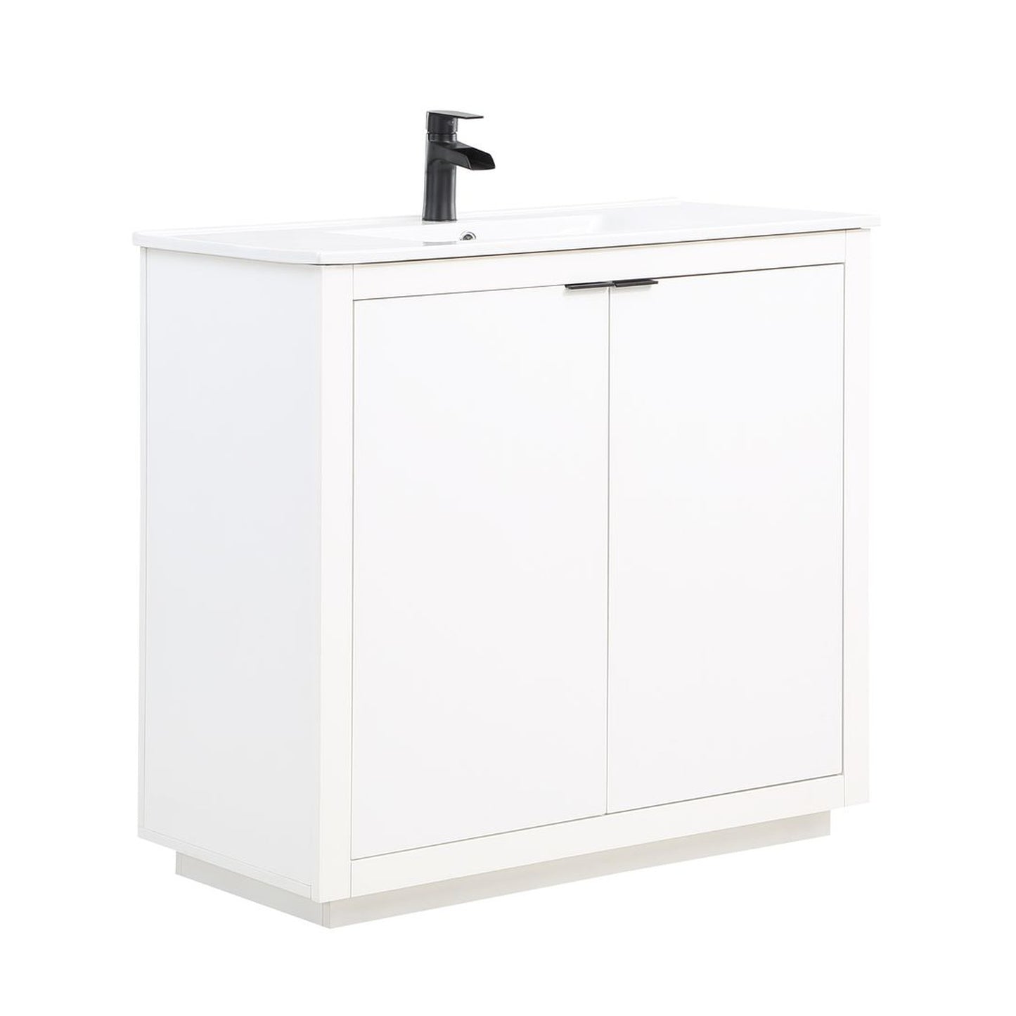 Manhattan Comfort Malverne 36" Bathroom Vanity Sink In White