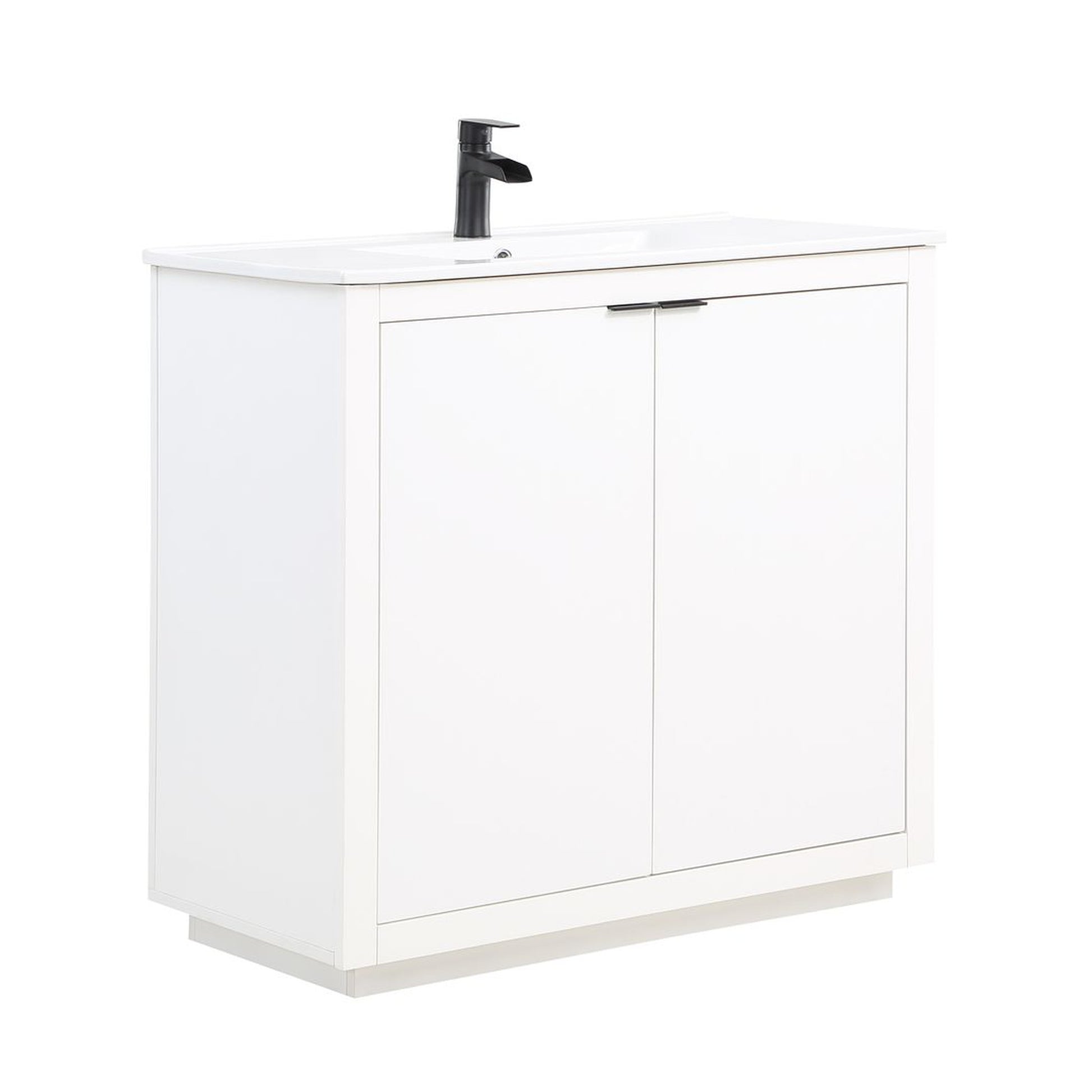 Manhattan Comfort Malverne 36" Bathroom Vanity Sink In White