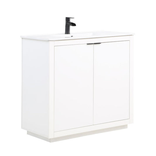 Manhattan Comfort Malverne 36" Bathroom Vanity Sink In White