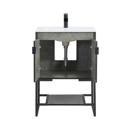 Manhattan Comfort Scarsdale 24" Bathroom Vanity Sink In Gray