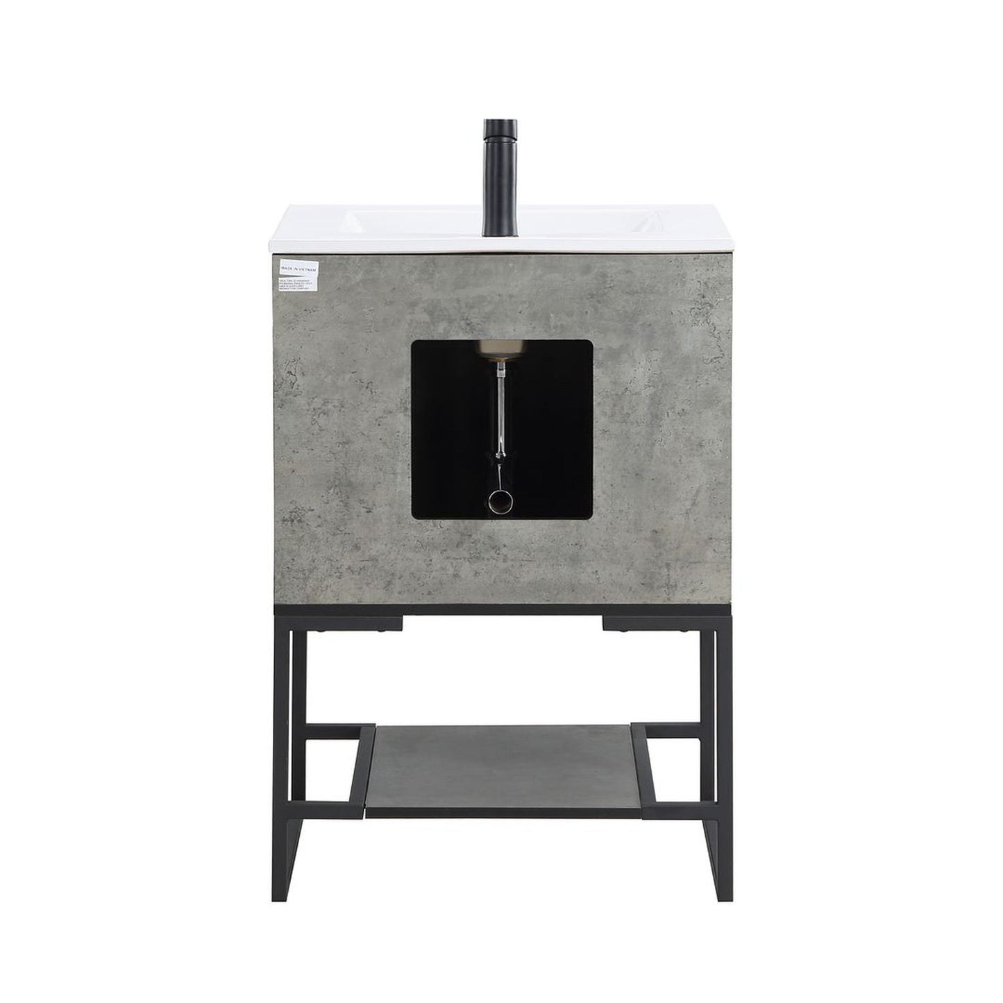 Manhattan Comfort Scarsdale 24" Bathroom Vanity Sink In Gray